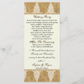 メイソンjarのデイジー、burlapウェディングプログラム プログラム (裏面)