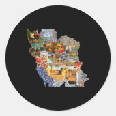 メイダン・シャハイドマイダン・アザディの地図イランの地図ペルシアの地図 ラウンドシール (正面)