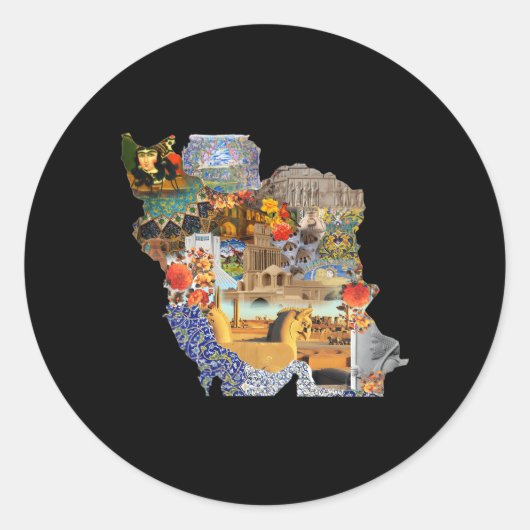 メイダン・シャハイドマイダン・アザディの地図イランの地図ペルシアの地図 ラウンドシール (正面)