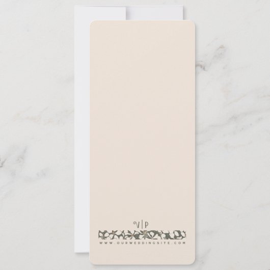 メイチェスナットの花 – ヴィンテージウェディング 招待状 (裏面)