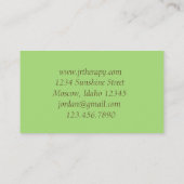 メイデンヘアファーンプラント水彩グリーン 名刺 (裏面)