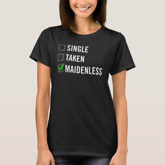 メイデン独身のレスのメインデンレス双生児と化した Tシャツ (正面)
