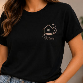 メイドが家をピカピカに掃除 ビジネス Tシャツ