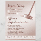 メイドが家を掃除して輝くローズゴールド チラシ (正面)