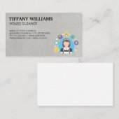 メイドとクリーニングのサービス | ハウスクリーニング 名刺 (正面/裏面)