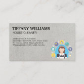 メイドとクリーニングのサービス | ハウスクリーニング 名刺 (正面)