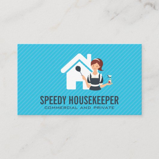メイドのダスティングとクリーニング 名刺 (正面)