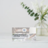 メイドのモッピング床とクリーニングカウンタ 名刺 (スタンド正面)