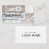 メイドのモッピング床とクリーニングカウンタ 名刺 (正面/裏面)