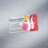 メイドの掃除道具の持ち籠 マグネット名刺 (インサイチュ)