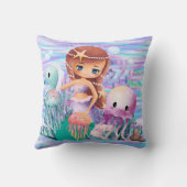 メイドは髪の毛の中に遊星を持つ クッション (裏面)