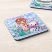 メイドは髪の毛の中に遊星を持つ コースター (左側)