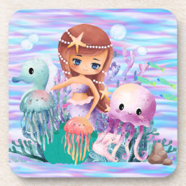 メイドは髪の毛の中に遊星を持つ コースター