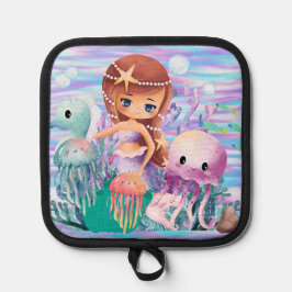 メイドは髪の毛の中に遊星を持つ 鍋敷き