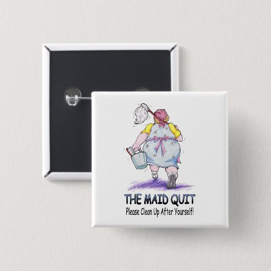 メイドやめ 缶バッジ (正面&裏面)