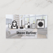 メイドアイコンのクリーニング |リビングルーム 名刺 (正面)