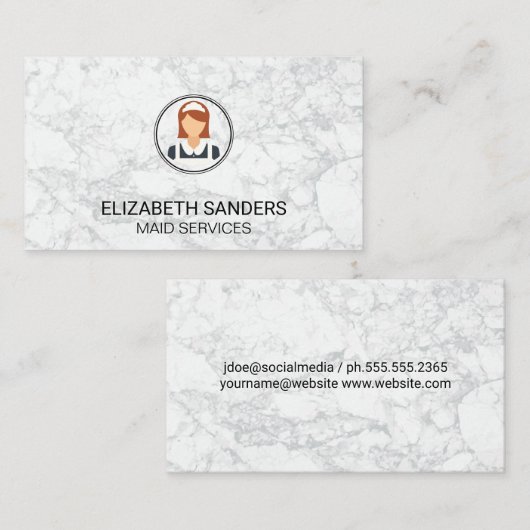 メイドアイコン |大理石 名刺 (正面/裏面)