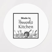 メイドインキッチンポット&パン ラベル (デザイン1)