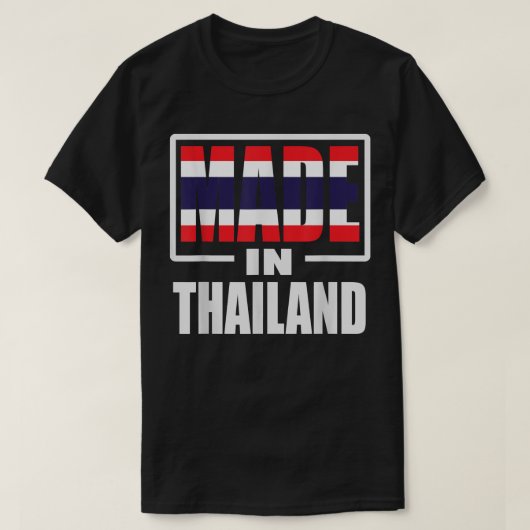 メイドインタイLOSバンコク国旗  Tシャツ (デザイン正面)