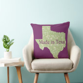 メイドインテキサス州パープルスクエア装飾用クッション クッション (椅子)