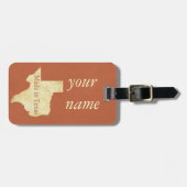 メイドインテキサス州ラスティ赤ラゲッジタグ ラゲッジタグ (正面横)