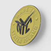 メイドインニューヨークスタテン島 ラウンド壁時計 (傾斜)