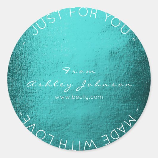 メイドウィズラブティール（緑がかった色）深いグリーン水中競技 ラウンドシール (正面)