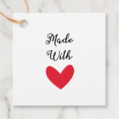 メイドウィズラブライドCoブライダル素朴シャワーパーティー フェイバータグ (正面)