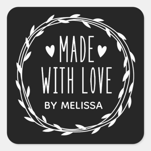 メイドウィズラブリース スクエアシール (正面)