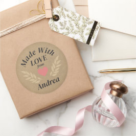 メイドウィズラブ名前をカスタムする ラウンドシール