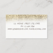 メイドエレガント掃除屋屋根金ゴールドグリッター 名刺 (裏面)