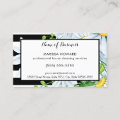 メイドガーリーストライプデイジーフローラ家政婦 名刺 (裏面)