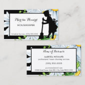 メイドガーリーストライプ&デイジーフローラ家政婦 名刺 (正面/裏面)