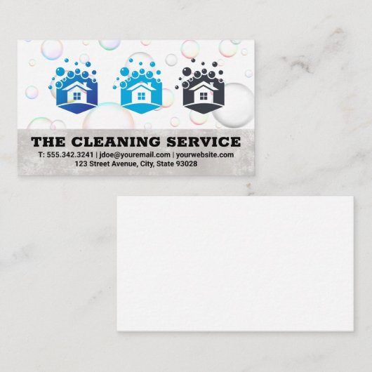 メイドクリーナー |シャボン玉 名刺 (正面/裏面)