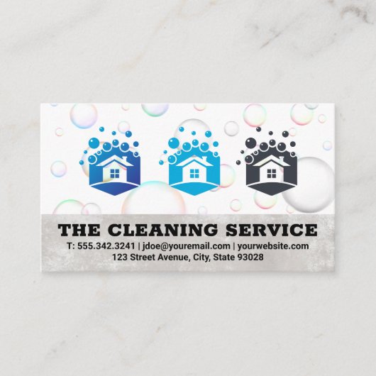 メイドクリーナー |シャボン玉 名刺 (正面)