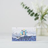 メイドクリーニングアイコン | 浴室用タイル石鹸 名刺 (スタンド正面)