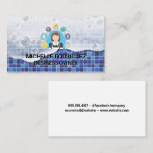 メイドクリーニングアイコン | 浴室用タイル石鹸 名刺 (正面/裏面)