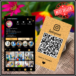 メイドクリーニングインスタグラムピーチハウスキーピングQRコード 名刺