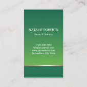 メイドクリーニングサービスグリーンエレガントハウスキーピング 名刺 (裏面)