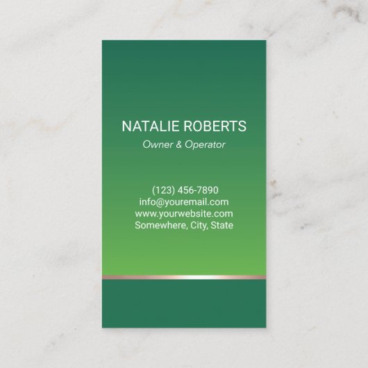 メイドクリーニングサービスグリーンエレガントハウスキーピング 名刺 (裏面)