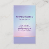 メイドクリーニングサービスパステルパープルハウスキーピング 名刺 (裏面)