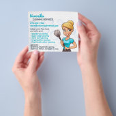 メイドクリーニングサービスフライヤー チラシ (手)