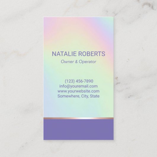 メイドクリーニングサービスホログラフィックハウスキーピング 名刺 (裏面)