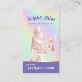 メイドクリーニングサービスホログラフィックハウスキーピング 名刺 (正面)