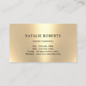メイドクリーニングサービス王室の金ゴールドの輝き 名刺 (裏面)
