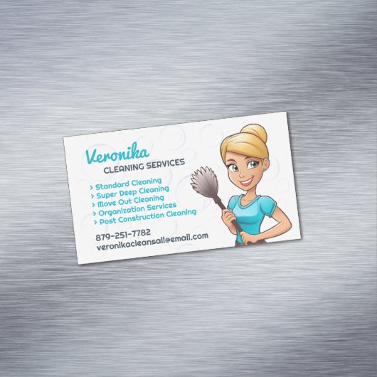 メイドクリーニングサービス マグネット名刺 (インサイチュ)