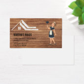 メイドクリーニングサービス |木材の背景 (デスク)