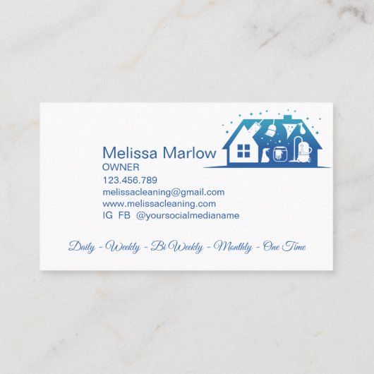 メイドクリーニングハきらめくウス 名刺 (裏面)