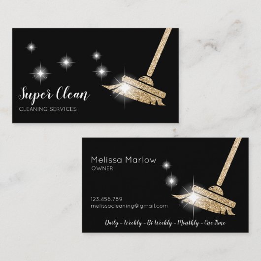 メイドクリーニングハきらめくウス 名刺 (正面/裏面)