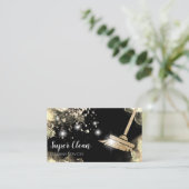 メイドクリーニングハウスきらめくドリップ金ゴールドバス 名刺 (スタンド正面)